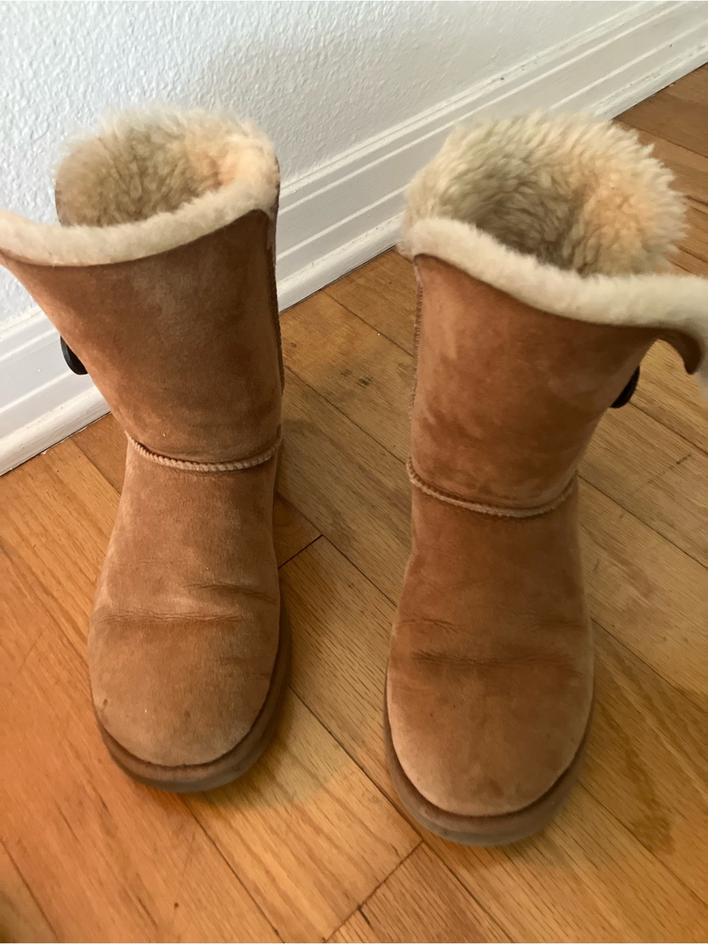 Women's Chestnut Suede UGG Boots, Size 7